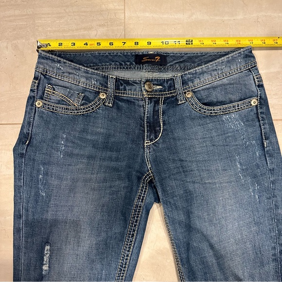 Women’s Factory Distressed Seven7 Jeans - Size 6 - Picture 12 of 16